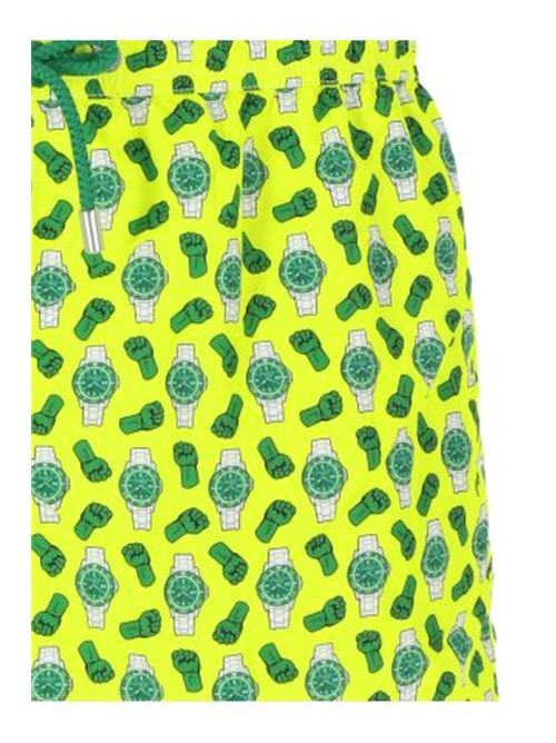 Fluorescent yellow/multicolour man beachwear MC2 SAINT BARTH | LIGHTING MICRO FANTASYLIG000304344F